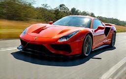 High-performance sports car on a road.
